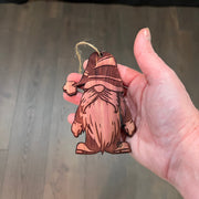 Christmas bearded gnome - Cedar Ornament