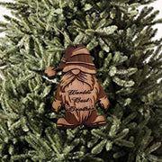 Christmas bearded gnome Worlds Best Brother - Cedar Ornament