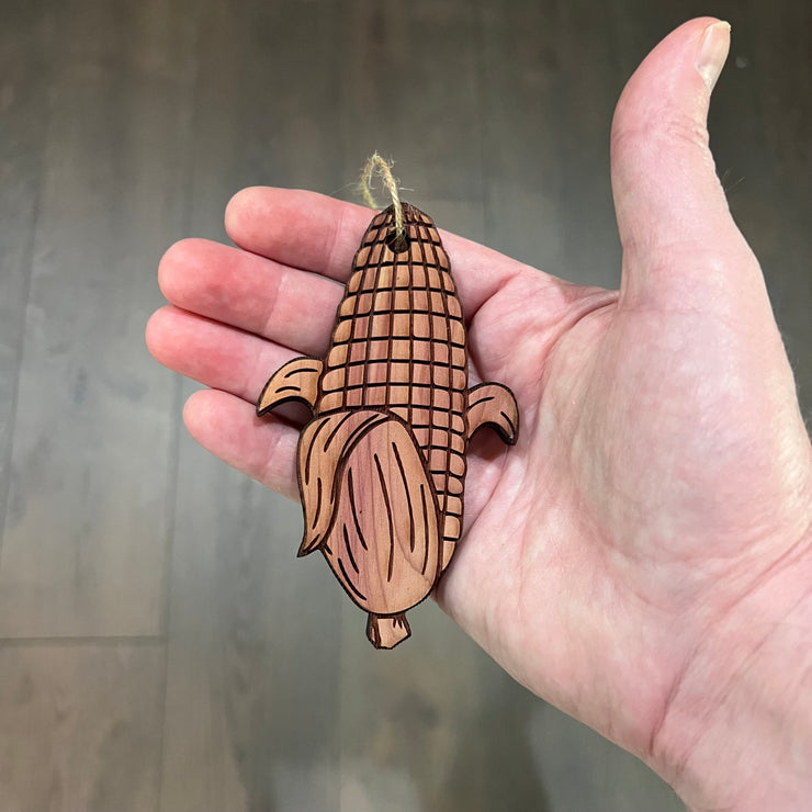 Corn on the cob - Cedar Ornament