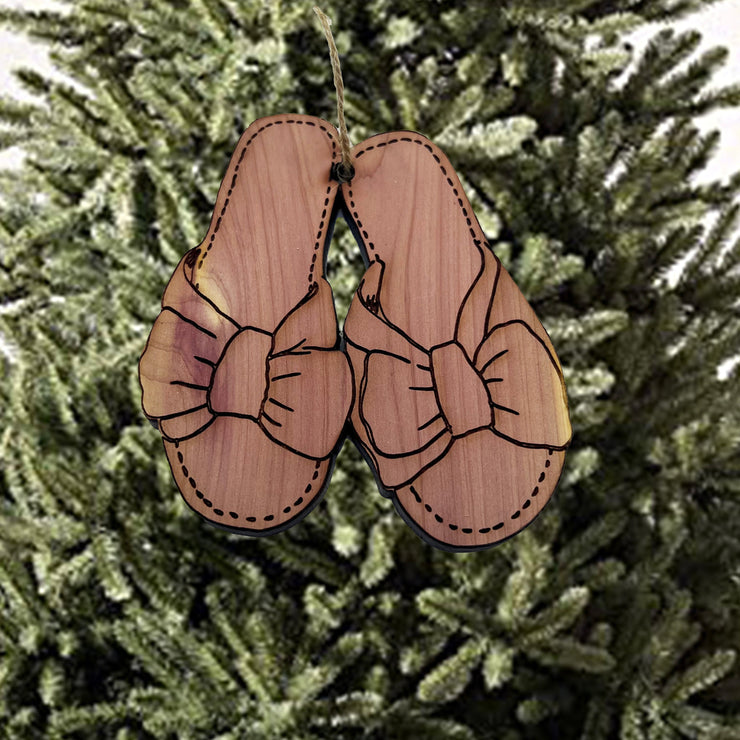 Cozy Slippers - Cedar Ornament