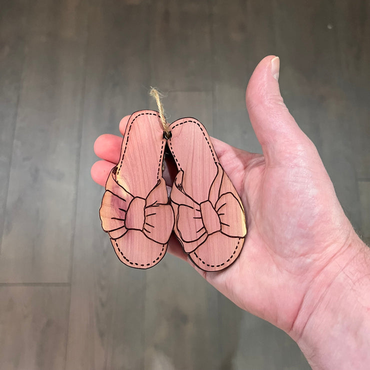 Cozy Slippers - Cedar Ornament