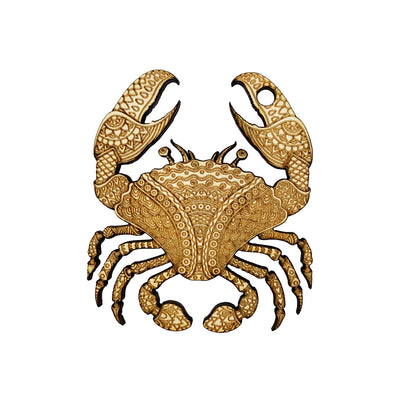 Ornament - Crab - Raw Wood