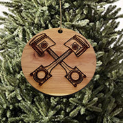 Cross Pistons - Cedar Ornament