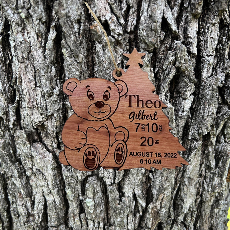 Custom PERSONALIZED Newborn - Cedar Ornament