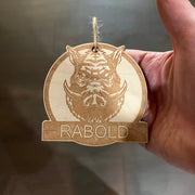 Ornament - Customized Personalized Wild Boar Head - Raw Wood