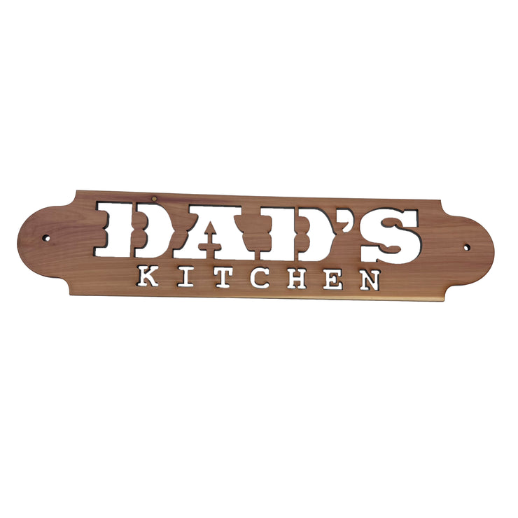Dad's Kitchen CEDAR Sign 3X15in