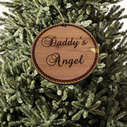 Daddys Angel - Cedar Ornament