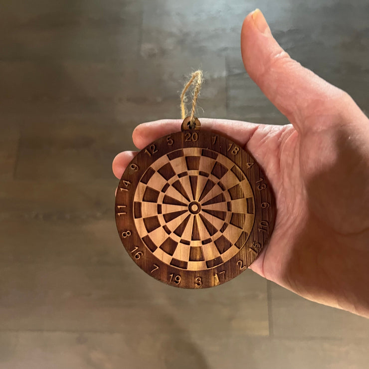 Dart Board - Cedar Ornament