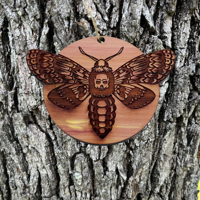 Deaths Head Hawk Moth - Cedar Ornament