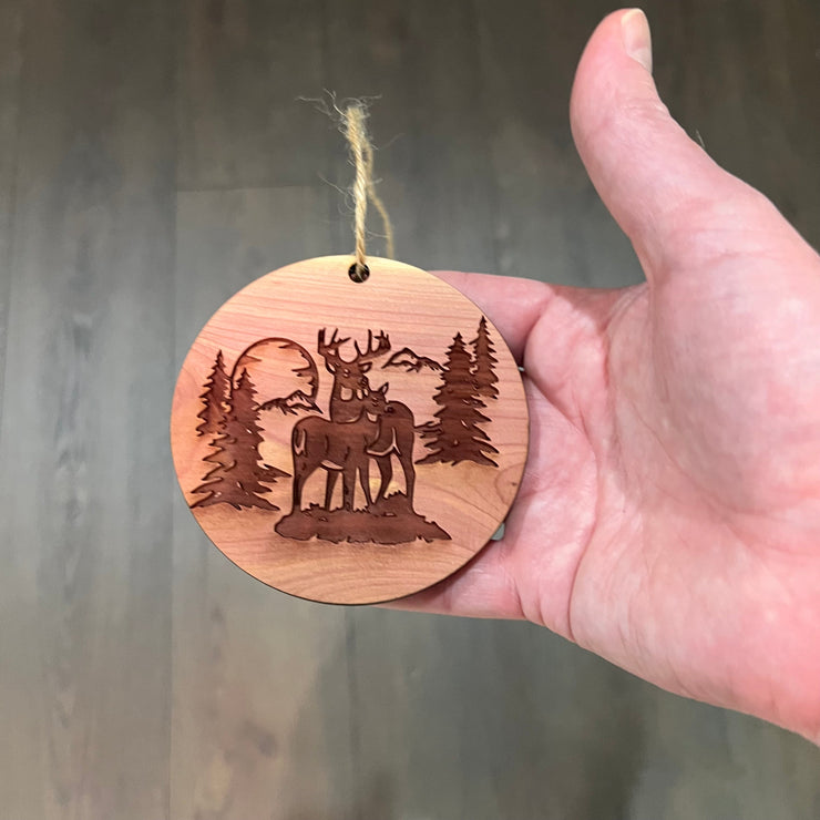Deer Mountain - Cedar Ornament
