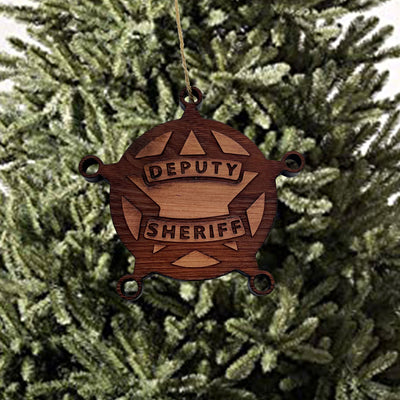 Deputy Sheriff - Cedar Ornament