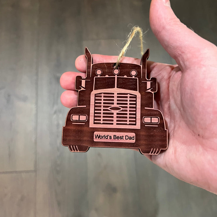 Diesel Worlds Best Dad - Cedar Ornament