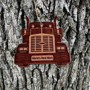 Diesel Worlds Best Mom - Cedar Ornament