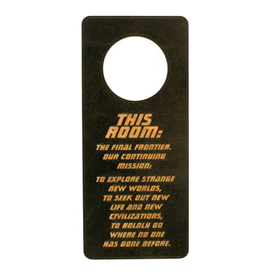 Door Hanger - This Room - Captain's Oath 9x4in Painted Wood Black