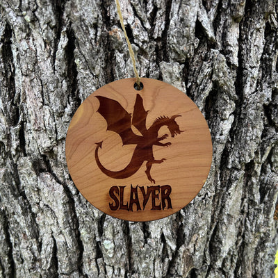 Dragon Slayer - Cedar Ornament