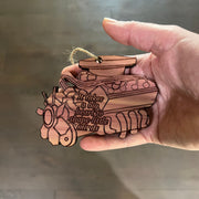 ENGINE it takes a big heart to shape little minds - Cedar Ornament