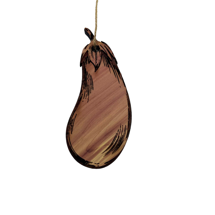Eggplant - Cedar Ornament