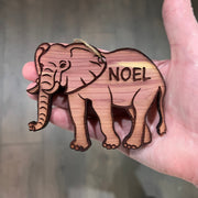 Elephant Noel - Cedar Ornament