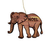 Elephant Noel - Cedar Ornament