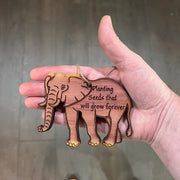 Elephant Planting seeds that will grow forever - Cedar Ornament