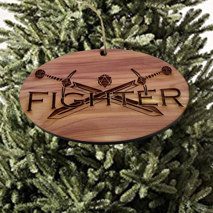 Fighter - Cedar Ornament