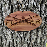 Fighter - Cedar Ornament