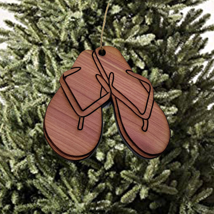 Flip Flops - Cedar Ornament