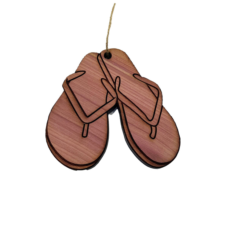 Flip Flops - Cedar Ornament