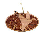 Flying Duck Worlds Best Dad - Cedar Ornament
