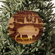 Free Range American Bison - Cedar Ornament