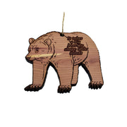 GRIZZLY BEAR it takes a big heart to shape little minds - Cedar Ornament