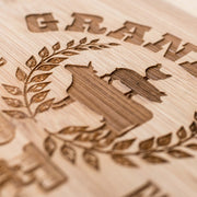 Grandpa's World Famous Barbecue - Cutting Board 14''x9.5''x.5'' Bamboo