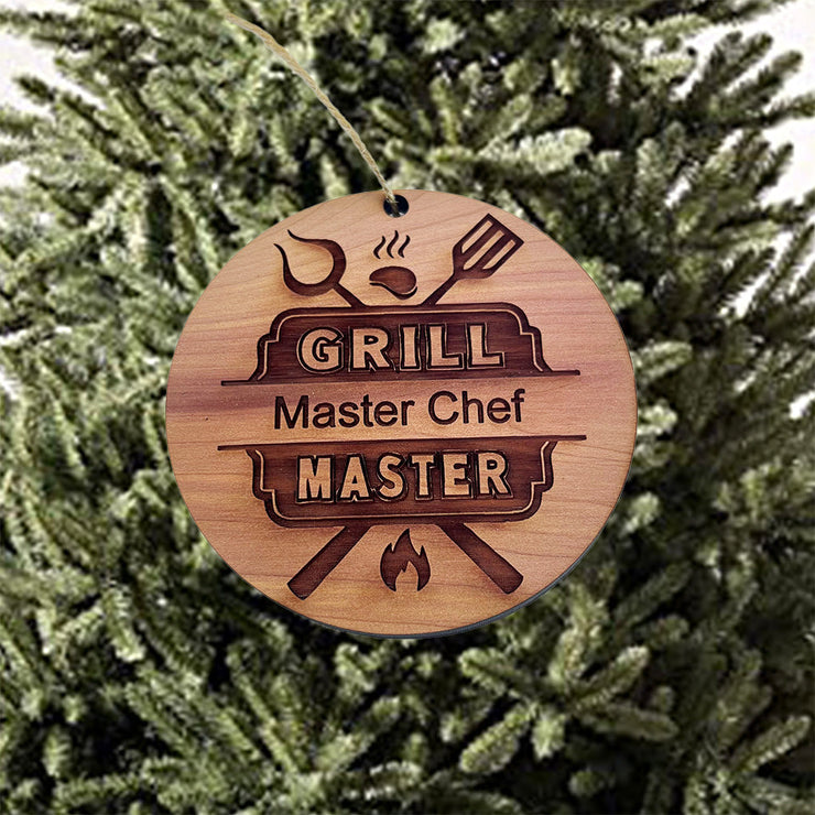 Grill Master - Cedar Ornament