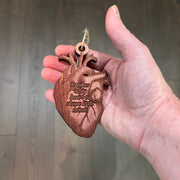 HEART it takes a big heart to shape little minds - Cedar Ornament