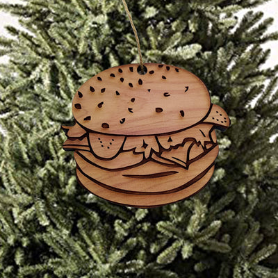 Hamburger - Cedar Ornament