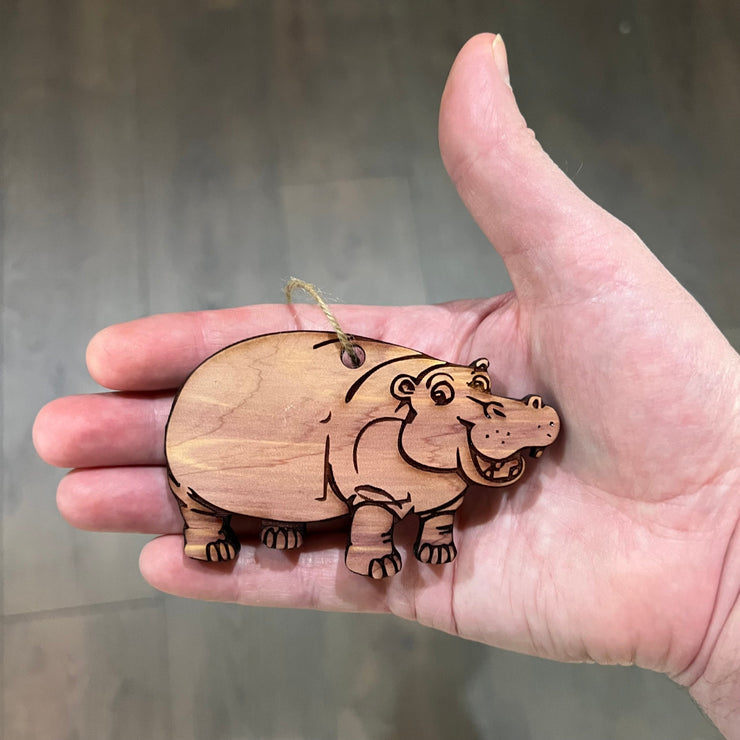 Hippo - Cedar Ornament