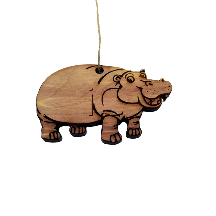 Hippo - Cedar Ornament