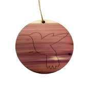 CEDAR Ornament - Hummingbird- Cedar Wood