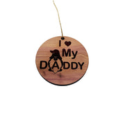 I Love my Daddy Gnome - Cedar Ornament