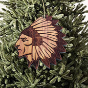 Indian Chief - Cedar Ornament