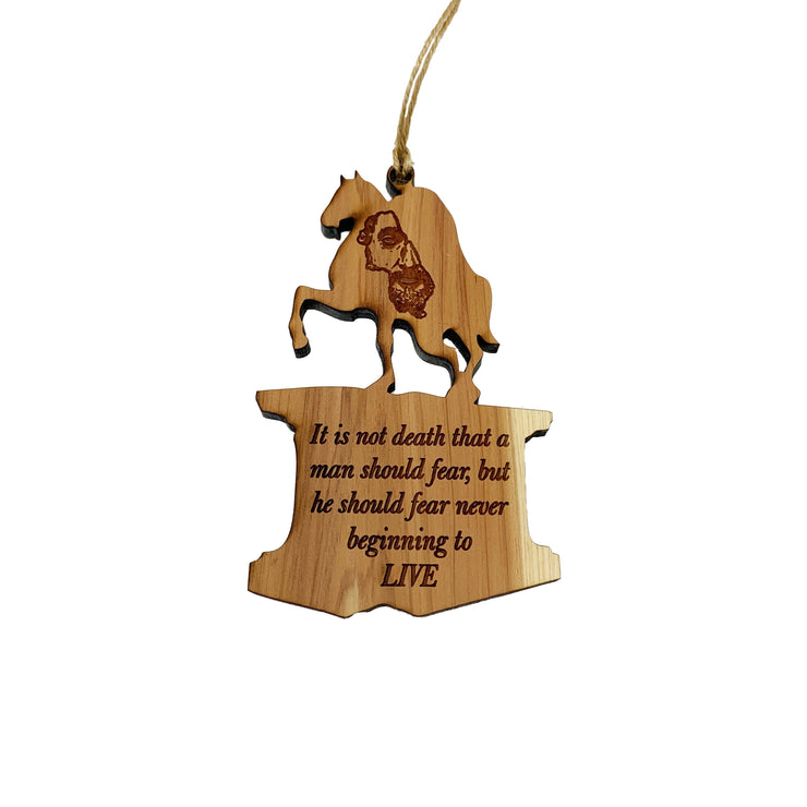 It is not Death a Man should Fear Marcus Aurelius CEDAR Ornament