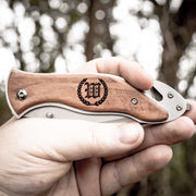 Knife - Personalized Laurels with Initial 138