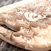 Koi Cutting Board 14''x9.5''x.5'' Bamboo