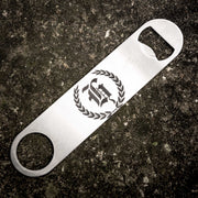 Personalized Laurels with Initial - Bottle Opener