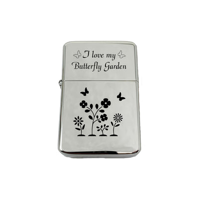 Lighter I Love my Butterfly Garden CHROME