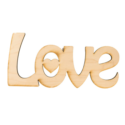Love Sign - Art Kit - RAW Wood 11"x5"