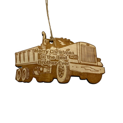 Merry Christmas to the best Brother Ever Dump Truck - Ornament