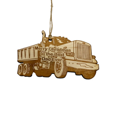 Merry Christmas to the best Dad Ever Dump Truck - Ornament