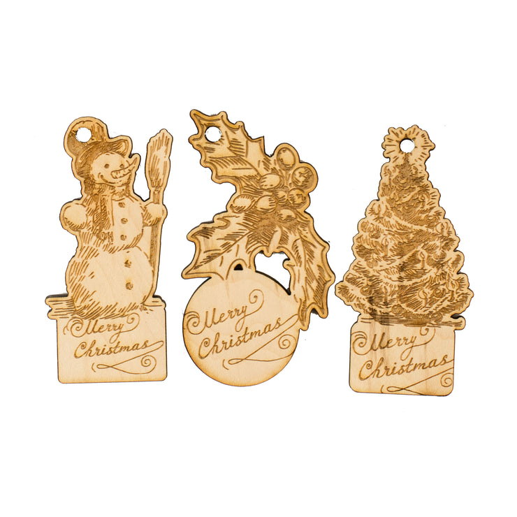 Merry Christmas Ornament 3 Set