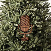 Microphone - Cedar Ornament
